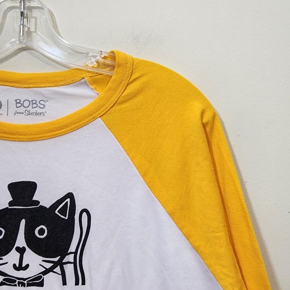 Bob's sketchers You're the cats meow graphic raglan t-shirt woman's size large - Picture 4 of 8